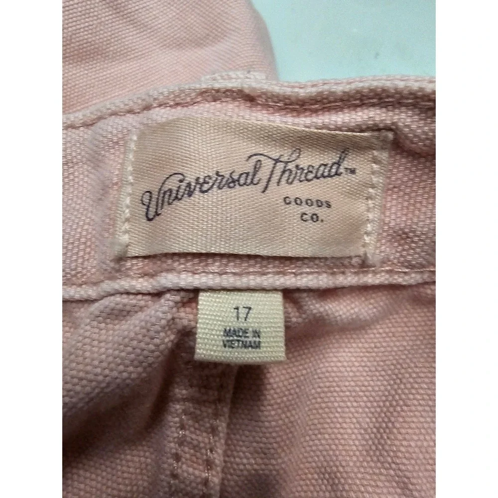 Universal Thread Womens High Rise Easy‎ Barrel Pants Pink Cotton Size 17 Regular